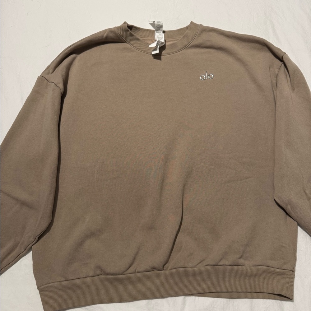 Alo Accolade crew neck pullover - Gravel